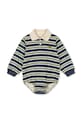 Konges Sløjd body din bumbac pentru bebeluși SPOTTY LS ROMPER GOTS Produs pentru bebe bleumarin KS104431.9BYA