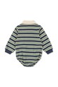 Konges Sløjd body bawełniane niemowlęce SPOTTY LS ROMPER GOTS KS104431.9BYA granatowy AW25