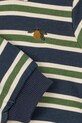 Konges Sløjd body bawełniane niemowlęce SPOTTY LS ROMPER GOTS granatowy KS104431.9BYA