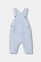 Otroški bombažni romper United Colors of Benetton Izdelek za dojenčke modra 4O5GAT014.W.Season.9BYA