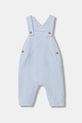 Otroški bombažni romper United Colors of Benetton Izdelek za dojenčke modra 4O5GAT014.W.Season.9BYA