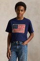 Polo Ralph Lauren tricou de bumbac pentru copii imprimeu bleumarin 323843794001
