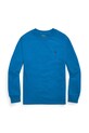 Detská bavlnená košeľa s dlhým rukávom Polo Ralph Lauren okrúhly modrá 323843804007