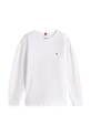 Хлопковый детский лонгслив Tommy Hilfiger KB0KB09846.104.122.9BYA белый AW25