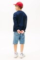 Дитячий бавовняний лонгслів Tommy Hilfiger темно-синій KB0KB09846.104.122.9BYA