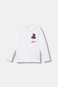 Guess longsleeve bawełniany niemowlęcy aplikacja biały I4BI00.I3Z14.9BYA