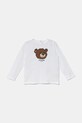 Guess longsleeve bawełniany niemowlęcy nadruk biały I5YI02.K8HM4.9BYA