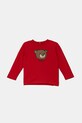 Guess longsleeve bawełniany niemowlęcy nadruk czerwony I5YI02.K8HM4.9BYA