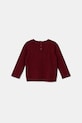 Guess longsleeve bawełniany niemowlęcy I5YI04.K8HM4.9BYA bordowy AW25