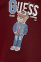 Chłopiec Guess longsleeve bawełniany niemowlęcy I5YI04.K8HM4.9BYA bordowy