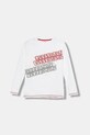 Guess longsleeve bawełniany dziecięcy aplikacja biały L5YI00.K8HM4.9BYA