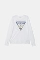 Детска блуза с дълги ръкави Guess памук бял L5YI06.K8HM4.9BYA