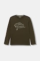Guess longsleeve din bumbac pentru copii print verde L5YI14.K8HM4.9BYA