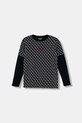 Guess longsleeve bawełniany dziecięcy wzorzyste niebieski L5YI18.K8HM4.9BYA