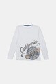 Дитячий бавовняний лонгслів Guess бавовна білий L5YI26.K8HM4.9BYA