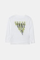 Guess longsleeve bawełniany dziecięcy nadruk biały N5YI03.K8HM4.9BYA