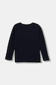 Guess longsleeve bawełniany dziecięcy N5YI21.K8HM4.9BYA granatowy AW25