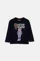 Guess longsleeve bawełniany dziecięcy nadruk granatowy N5YI23.K8HM4.9BYA