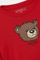 Băieți Guess longsleeve din bumbac pentru copii N5YI25.K8HM4.9BYA rosu