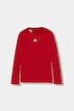 adidas Performance longsleeve dziecięcy z elastanem czerwony JW7960