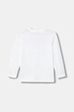 Dječja pamučna majica dugih rukava Diesel TDROPS T-SHIRT J02474 bijela AW25