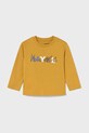 Mayoral longsleeve bawełniany okrągły żółty 108.3D.Baby.9BYA