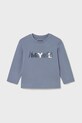 Mayoral longsleeve bawełniany okrągły niebieski 108.3D.Baby.9BYA