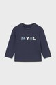 Mayoral longsleeve bawełniany okrągły granatowy 108.3D.Baby.9BYA