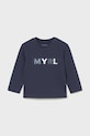 Mayoral longsleeve bawełniany okrągły granatowy 108.3D.Baby.9BYA
