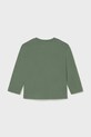 Mayoral longsleeve bawełniany 108.3D.Baby.9BYA zielony AW25