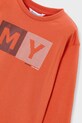 Băieți Mayoral longsleeve din bumbac 173.5C.Mini.9BYA portocaliu