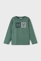 Mayoral longsleeve bawełniany 173.5C.Mini.9BYA zielony AW25