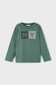 Mayoral longsleeve bawełniany 173.5C.Mini.9BYA zielony AW25