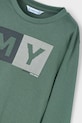 Mayoral longsleeve bawełniany zielony 173.5C.Mini.9BYA
