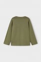 Mayoral longsleeve bawełniany 173.5C.Mini.9BYA zielony AW25