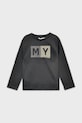 Mayoral longsleeve bawełniany 173.5C.Mini.9BYA czarny AW25
