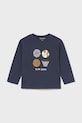 Mayoral longsleeve bawełniany okrągły granatowy 2060.3A.Baby.9BYA