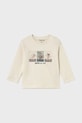 Mayoral longsleeve din bumbac pentru bebeluși bumbac bej 2063.3B.Baby.9BYA
