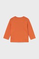 Mayoral longsleeve din bumbac pentru bebeluși 2063.3B.Baby.9BYA portocaliu AW25