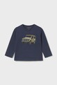 Mayoral longsleeve bawełniany okrągły granatowy 2066.3C.Baby.9BYA