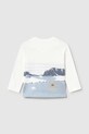 Mayoral longsleeve bawełniany niemowlęcy 2068.3D.Baby.9BYA biały AW25