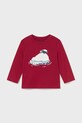 Mayoral longsleeve din bumbac pentru copii 2071.3E.Baby.9BYA rosu AW25