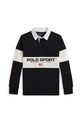 Polo Ralph Lauren longsleeve bawełniany dziecięcy nadruk czarny 323P01531002