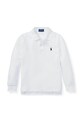 Polo Ralph Lauren longsleeve din bumbac pentru copii fixat alb 322703634013