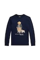 Polo Ralph Lauren longsleeve din bumbac pentru copii 323981177001 bleumarin AW25