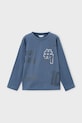 Mayoral longsleeve din bumbac bumbac albastru 4074.5A.Mini.9BYA