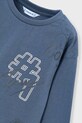 Băieți Mayoral longsleeve din bumbac 4074.5A.Mini.9BYA albastru