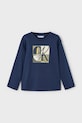 Mayoral longsleeve bawełniany 4076.5A.Mini.9BYA granatowy AW25