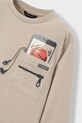 Mayoral longsleeve bawełniany beżowy 4078.5B.Mini.9BYA