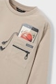 Mayoral longsleeve bawełniany beżowy 4078.5B.Mini.9BYA